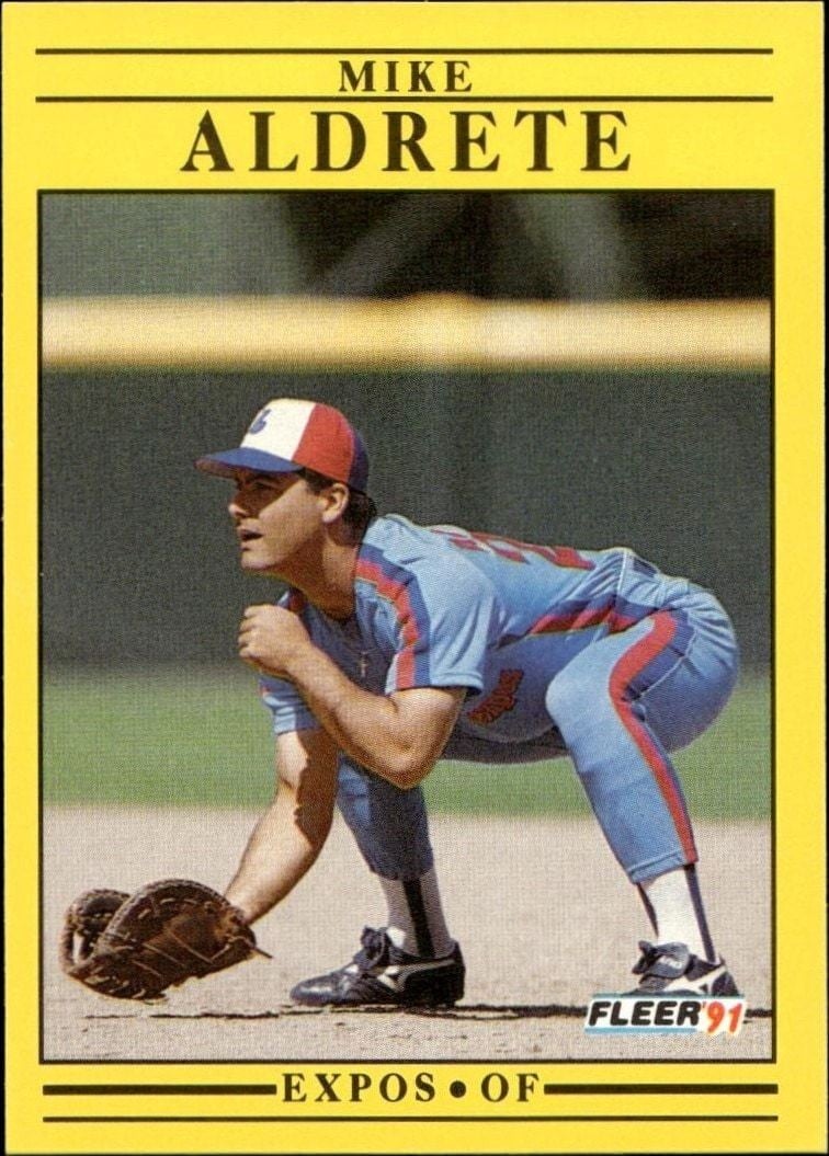 Mike Aldrete 1991 Fleer #224 Baseball Trading Card - Front 1991 Fleer Mike Aldrete #224 baseball trading card front