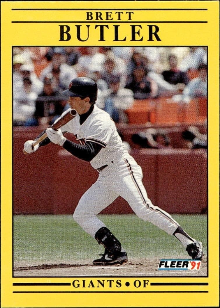 1991 Fleer Brett Butler #257 trading card