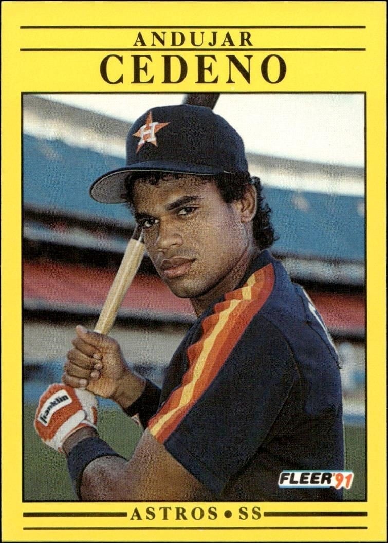 1991 Fleer Andujar Cedeno #502 trading card