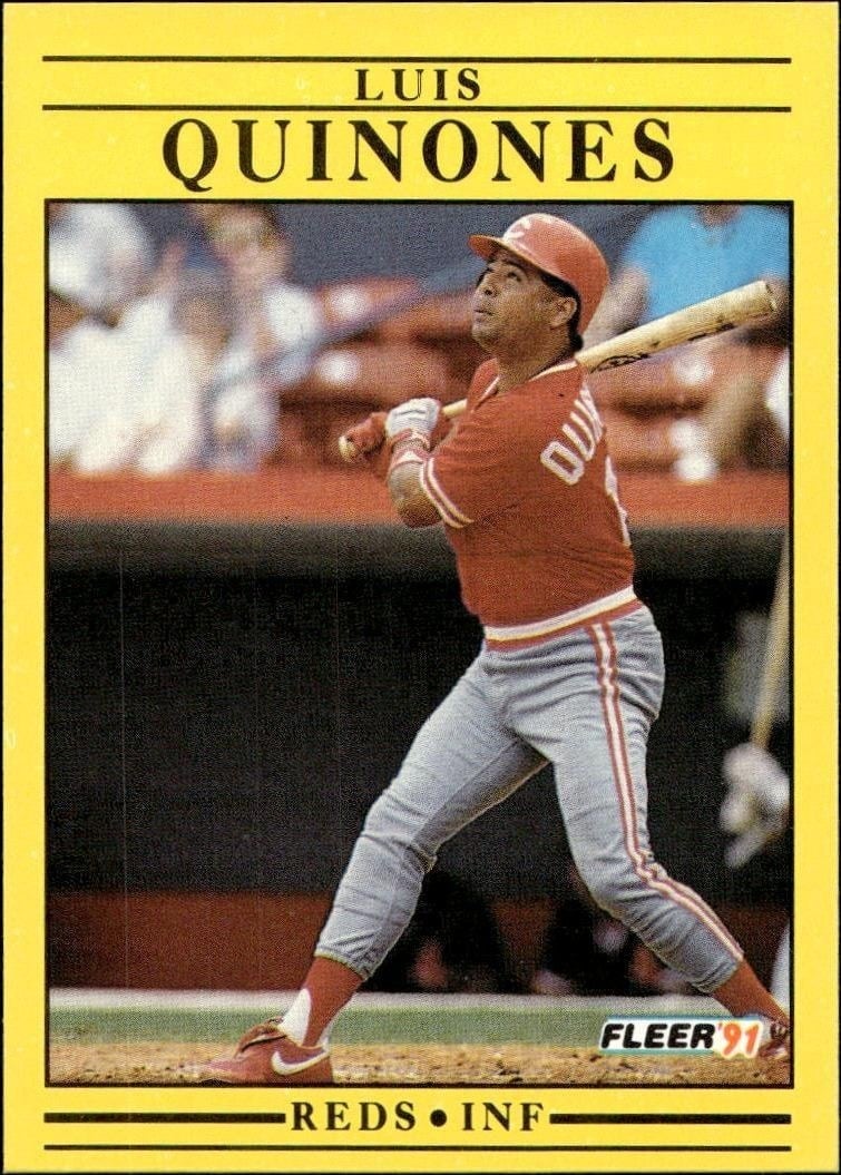 Luis Quinones 1991 Fleer #77 Baseball Trading Card - Front 1991 Fleer Luis Quinones #77 baseball trading card front