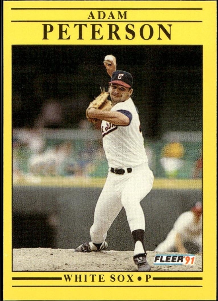 Adam Peterson 1991 Fleer #134 Baseball Trading Card - Front 1991 Fleer Adam Peterson #134 baseball trading card front