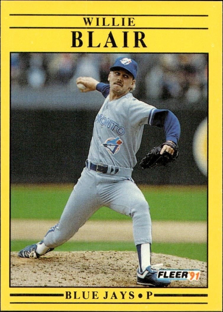 Willie Blair 1991 Fleer #170 Baseball Trading Card - Front 1991 Fleer Willie Blair #170 baseball trading card front