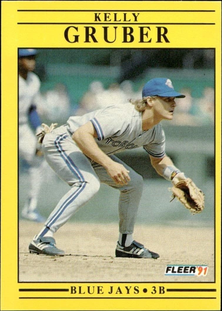 1991 Fleer Kelly Gruber #175 trading card
