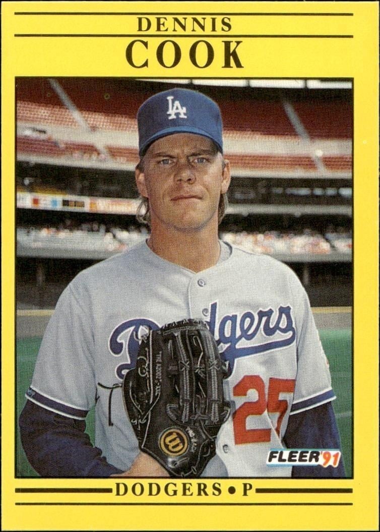 1991 Fleer Dennis Cook #196 trading card