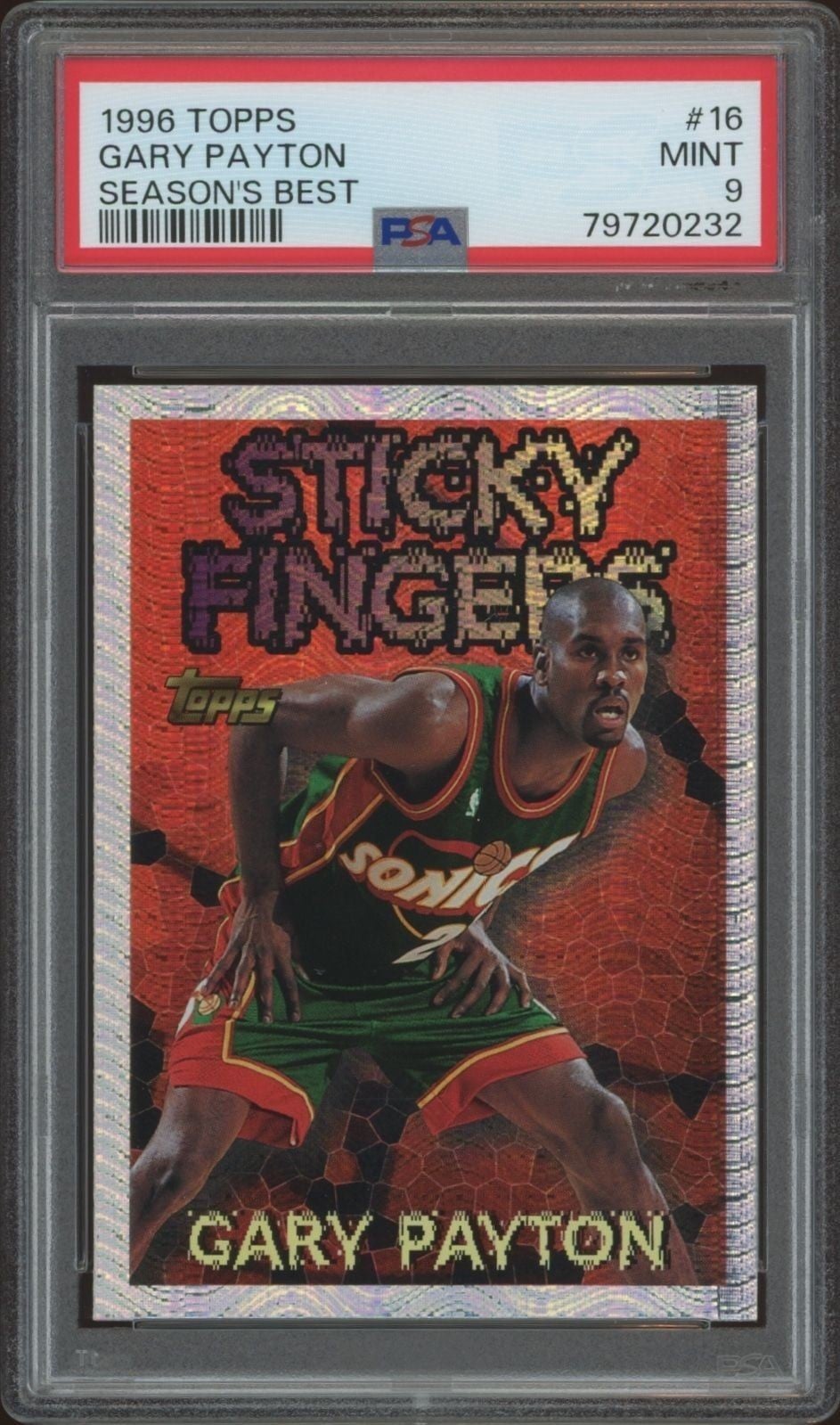 1996-97 Topps Season's Best Gary Payton #16 trading card