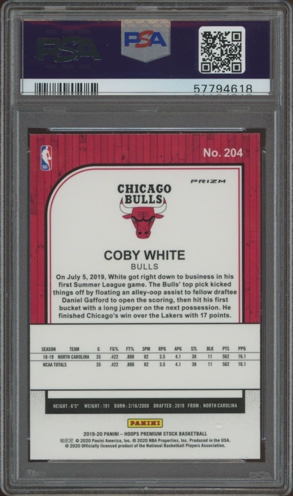Coby White - Back