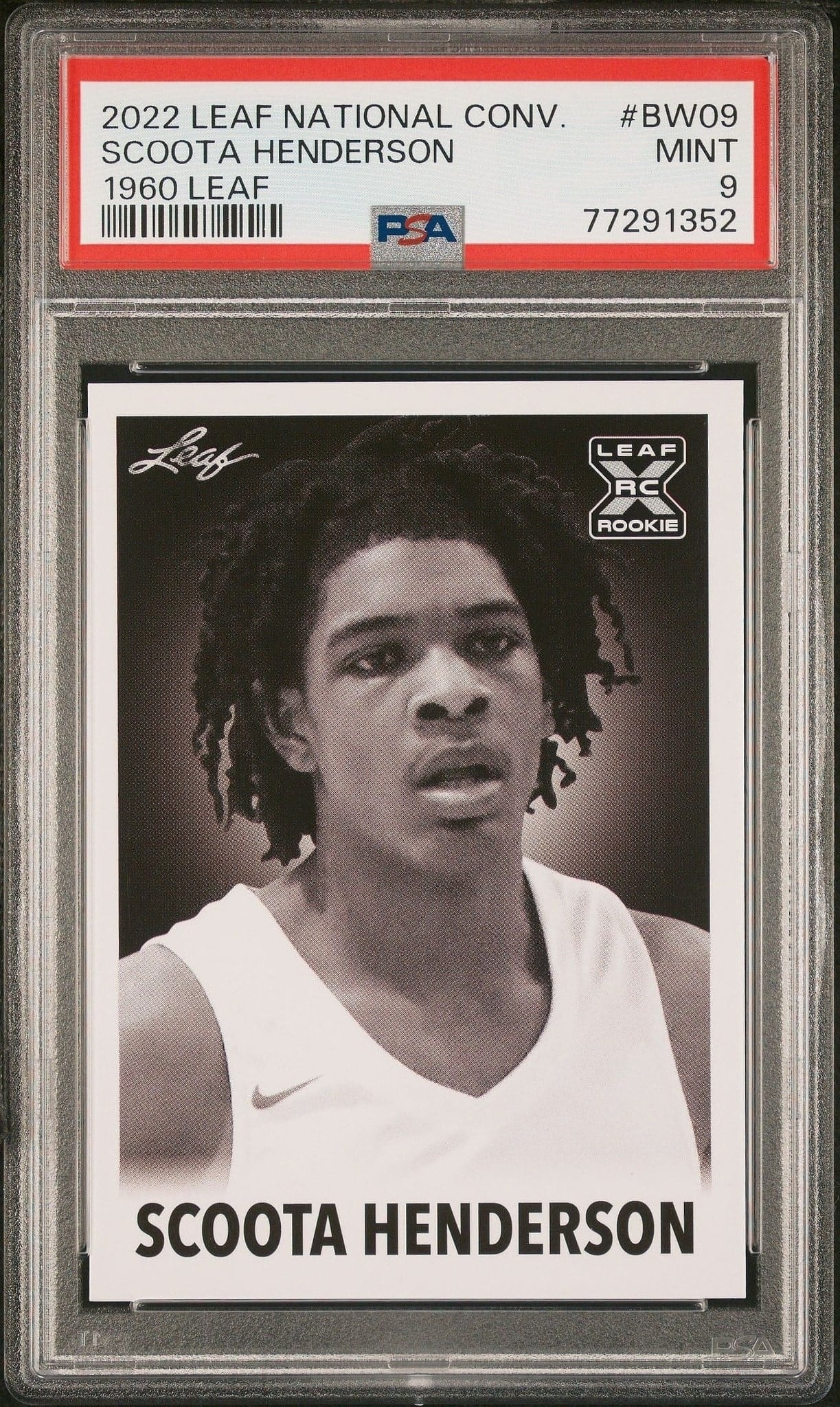 2022-23 Leaf National Convention Scoot Henderson #BW-09 trading card