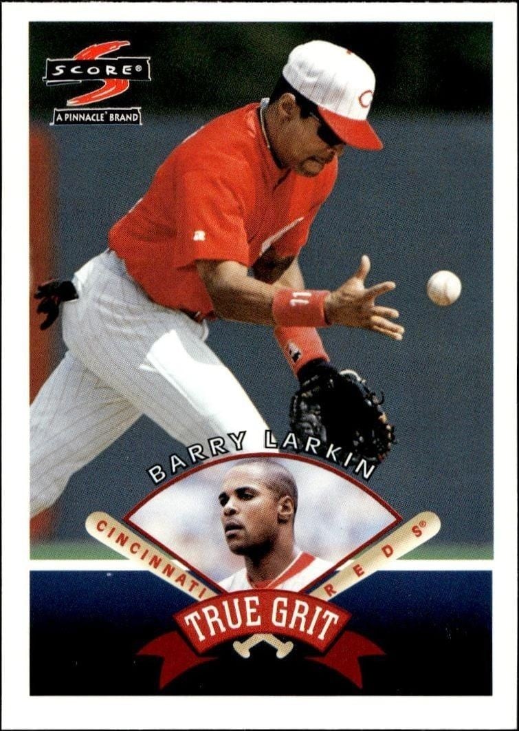 Barry Larkin 1997 Pinnacle Score #538 Baseball Trading Card - Front 1997 Pinnacle Score Barry Larkin #538 baseball trading card front
