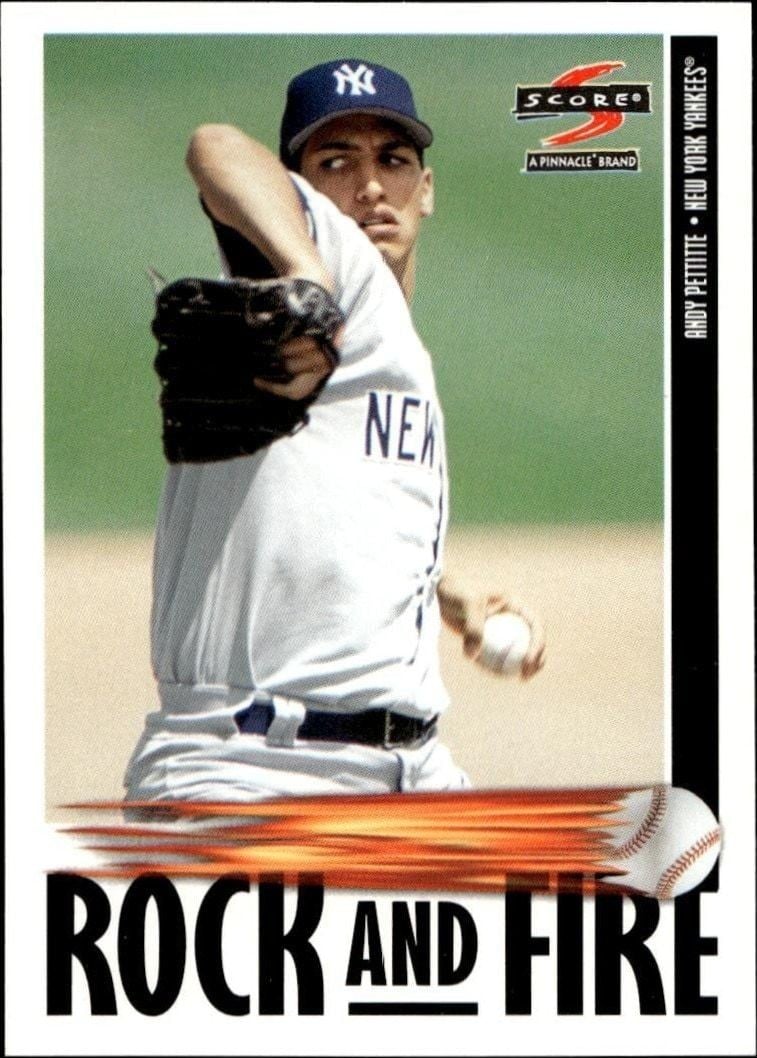 Andy Pettitte 1997 Pinnacle Score #518 Baseball Trading Card - Front 1997 Pinnacle Score Andy Pettitte #518 baseball trading card front