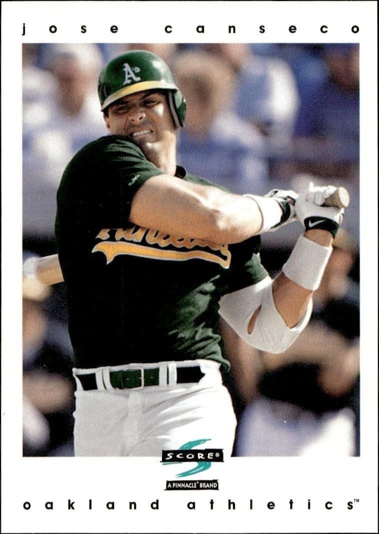 Jose Canseco 1997 Pinnacle Score #360 Baseball Trading Card - Front 1997 Pinnacle Score Jose Canseco #360 baseball trading card front
