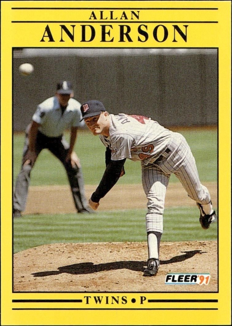 1991 Fleer Allan Anderson #603 trading card