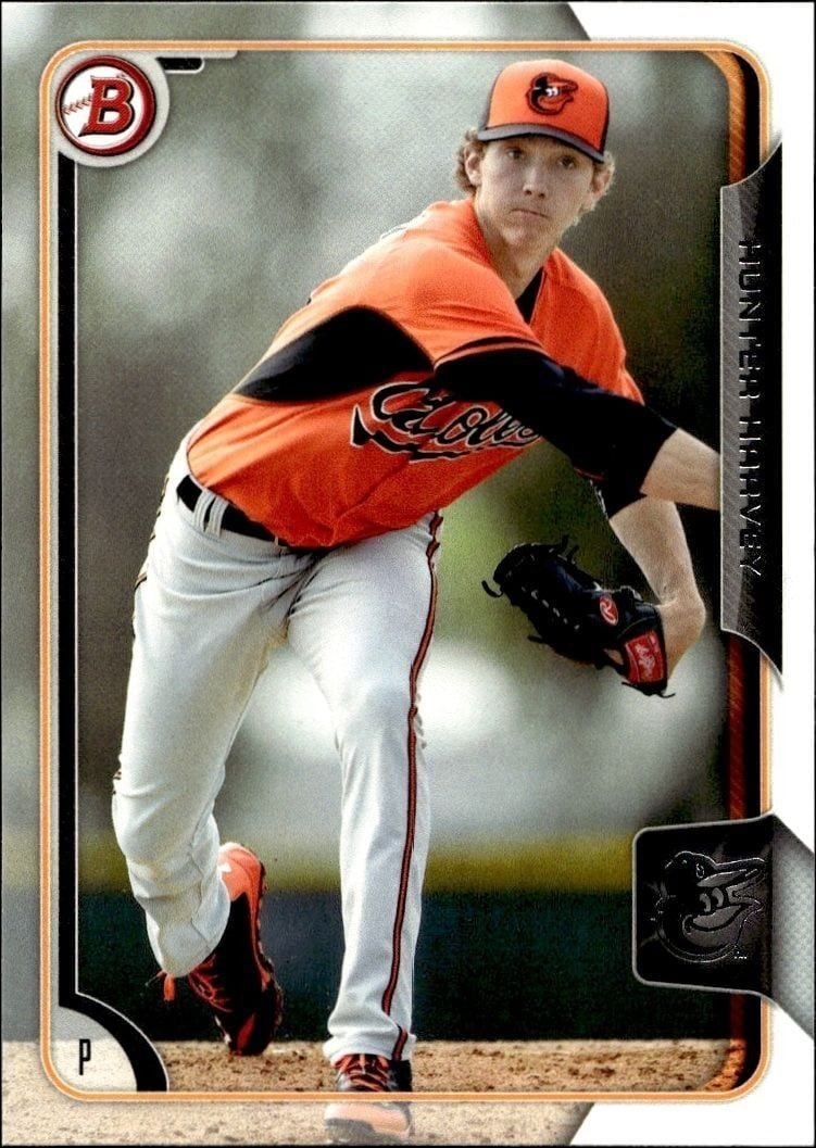 2015 Bowman Draft Hunter Harvey #BP26 trading card