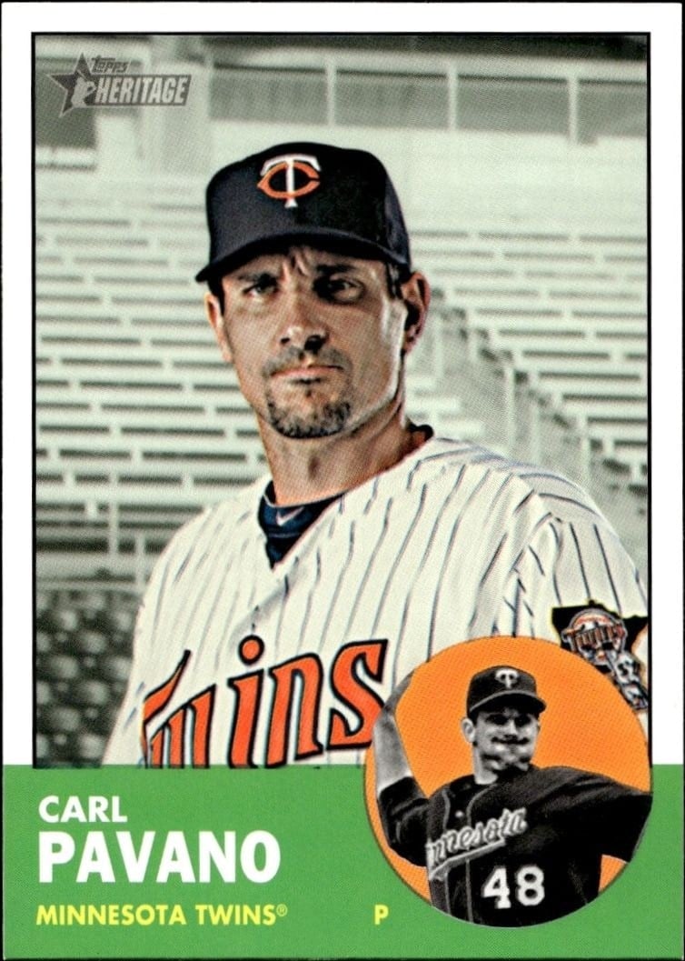 Carl Pavano 2012 Topps #H666 Baseball Trading Card - Front 2012 Topps Carl Pavano #H666 baseball trading card front