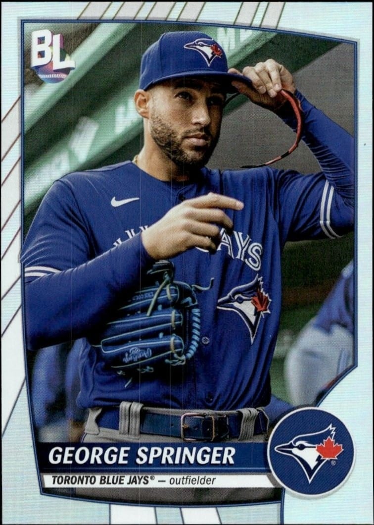 George Springer 2023 Topps Big League #222 Baseball Trading Card - Front 2023 Topps Big League George Springer #222 baseball trading card front
