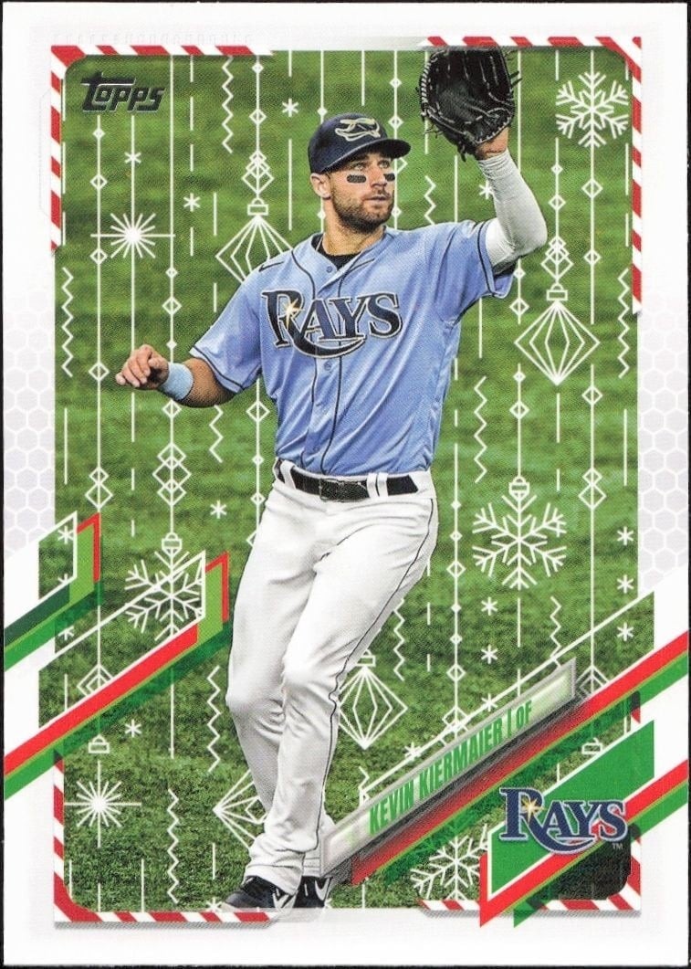 Kevin Kiermaier 2021 Topps Holiday #HW202 Baseball Trading Card - Front 2021 Topps Holiday Kevin Kiermaier #HW202 baseball trading card front