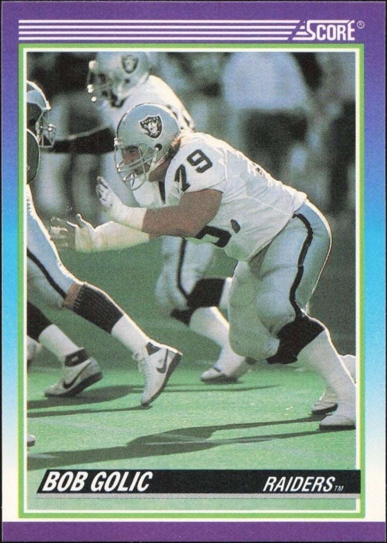 Bob Golic 1990 Score #512 Football Trading Card - Front 1990 Score Bob Golic #512 football trading card front