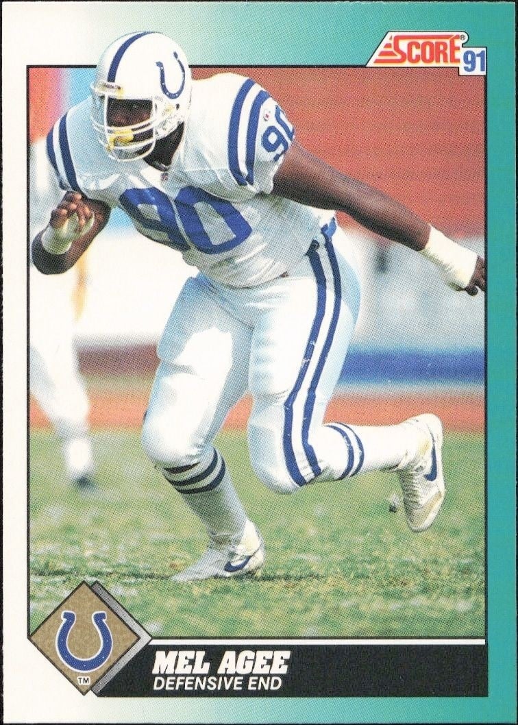 Mel Agee 1991 Score Supplemental #88T Football Trading Card - Front 1991 Score Supplemental Mel Agee #88T football trading card front