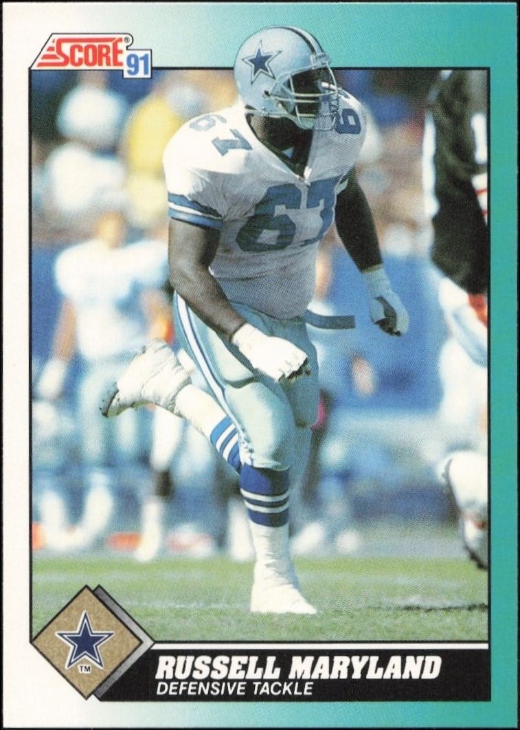 Russell Maryland 1991 Score Supplemental #61T Football Trading Card - Front 1991 Score Supplemental Russell Maryland #61T football trading card front