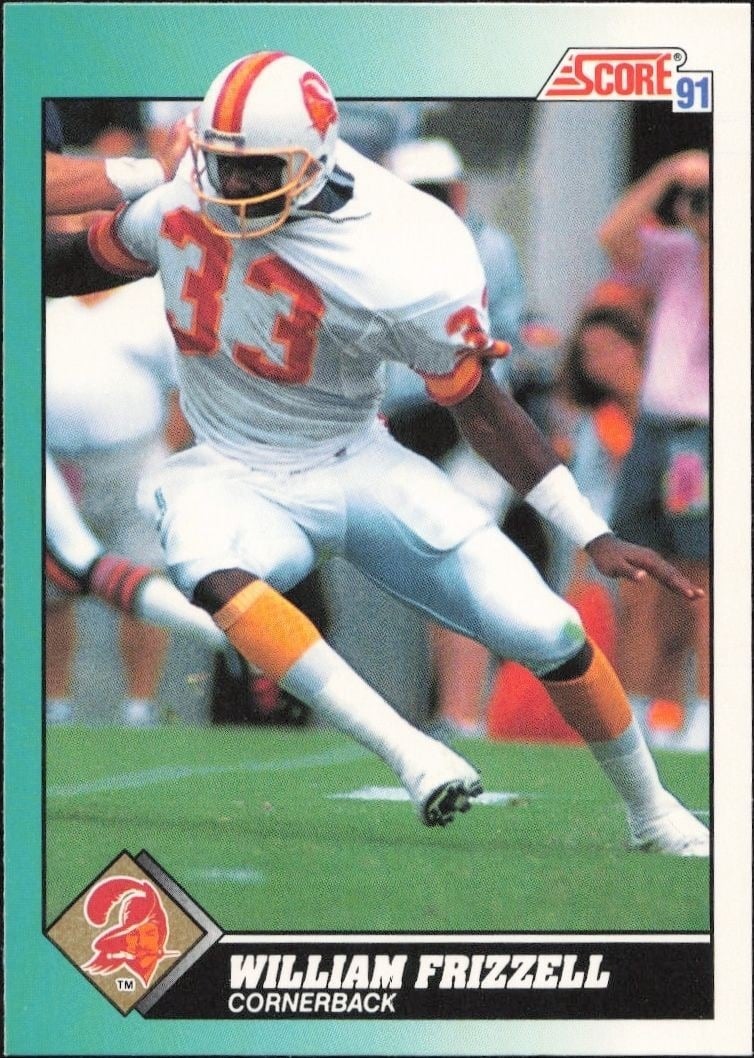 William Frizzell 1991 Score Supplemental #48T Football Trading Card - Front 1991 Score Supplemental William Frizzell #48T football trading card front
