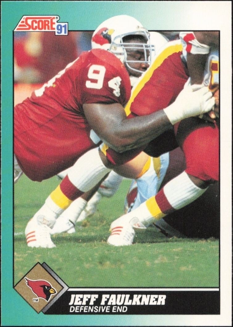 Jeff Faulkner 1991 Score Supplemental #47T Football Trading Card - Front 1991 Score Supplemental Jeff Faulkner #47T football trading card front
