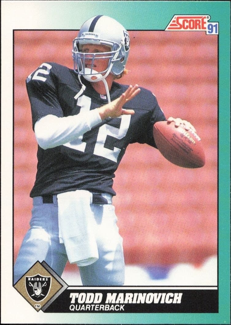 1991 Score Supplemental Todd Marinovich #37T trading card