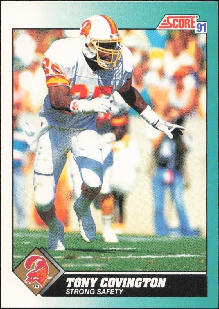 Tony Covington 1991 Score Supplemental #34T Football Trading Card - Front 1991 Score Supplemental Tony Covington #34T football trading card front