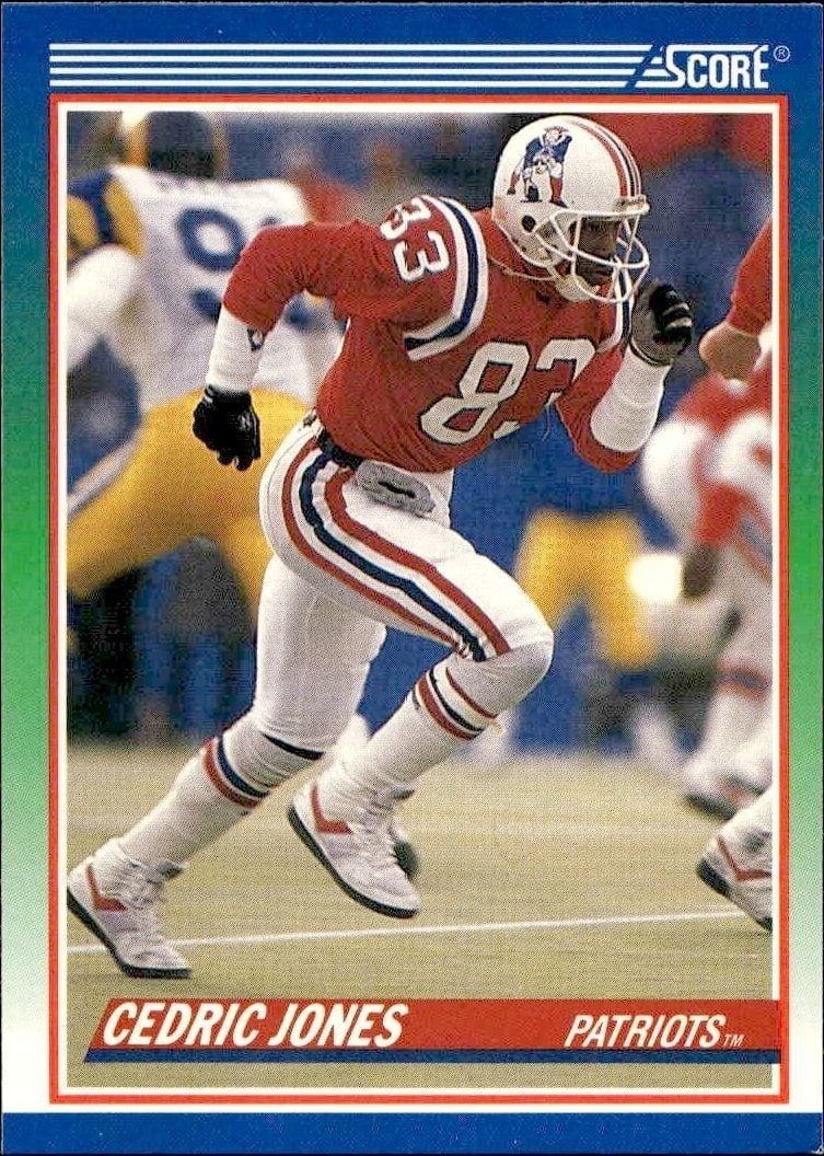 Cedric Jones 1990 Score #418 Football Trading Card - Front 1990 Score Cedric Jones #418 football trading card front