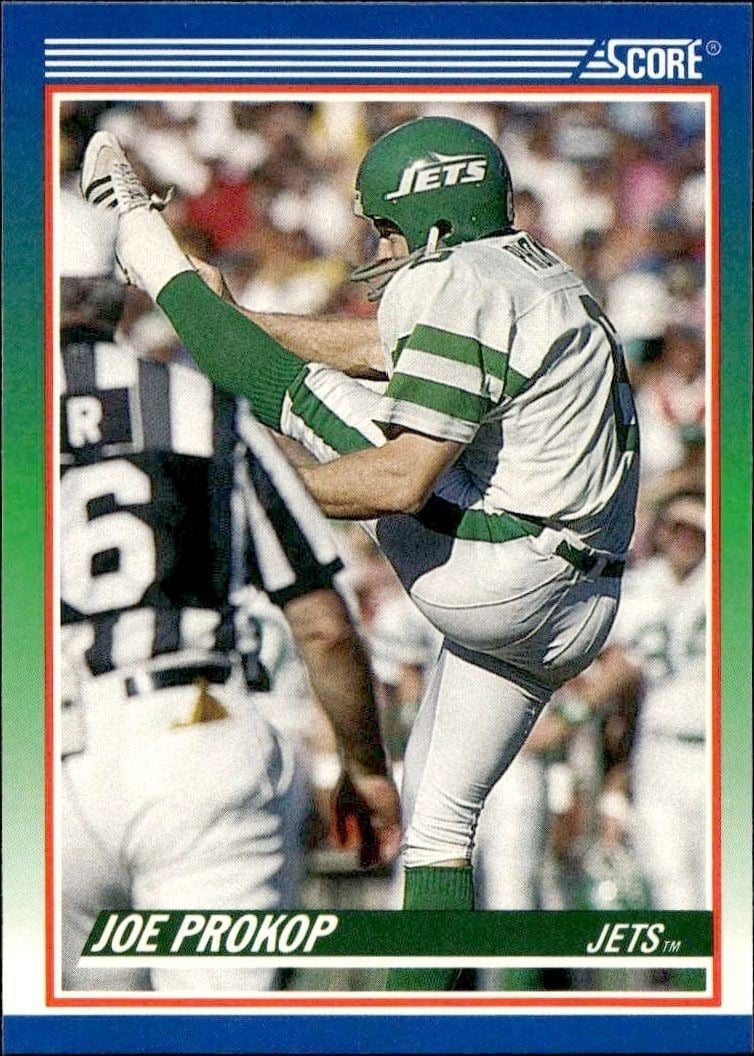 Joe Prokop 1990 Score #416 Football Trading Card - Front 1990 Score Joe Prokop #416 football trading card front
