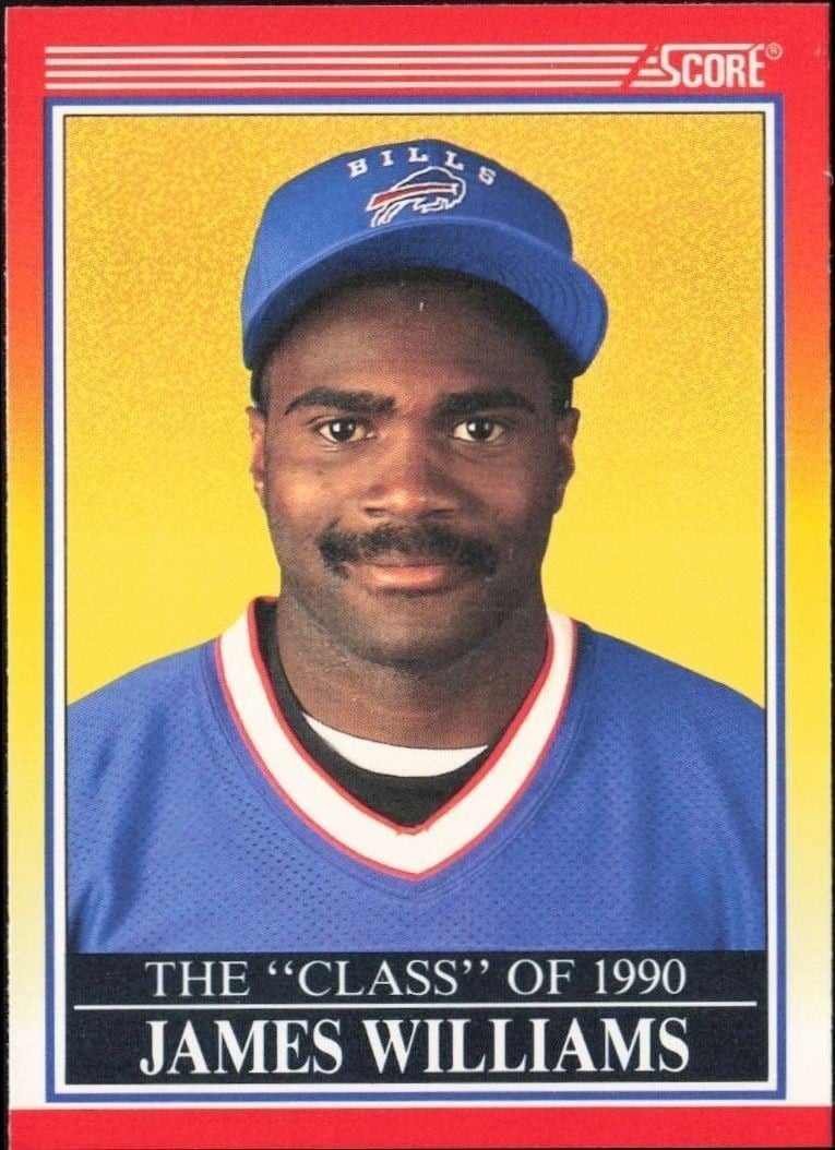 James Williams 1990 Score #613 Football Trading Card - Front 1990 Score James Williams #613 football trading card front