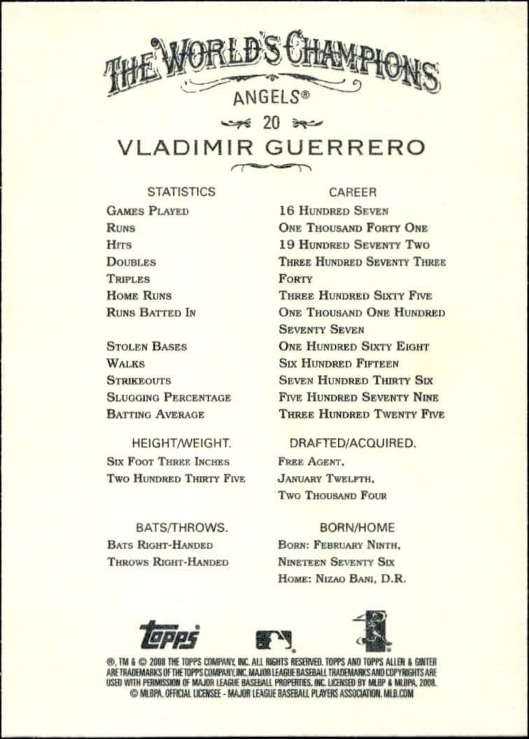 Vladimir Guerrero - Back