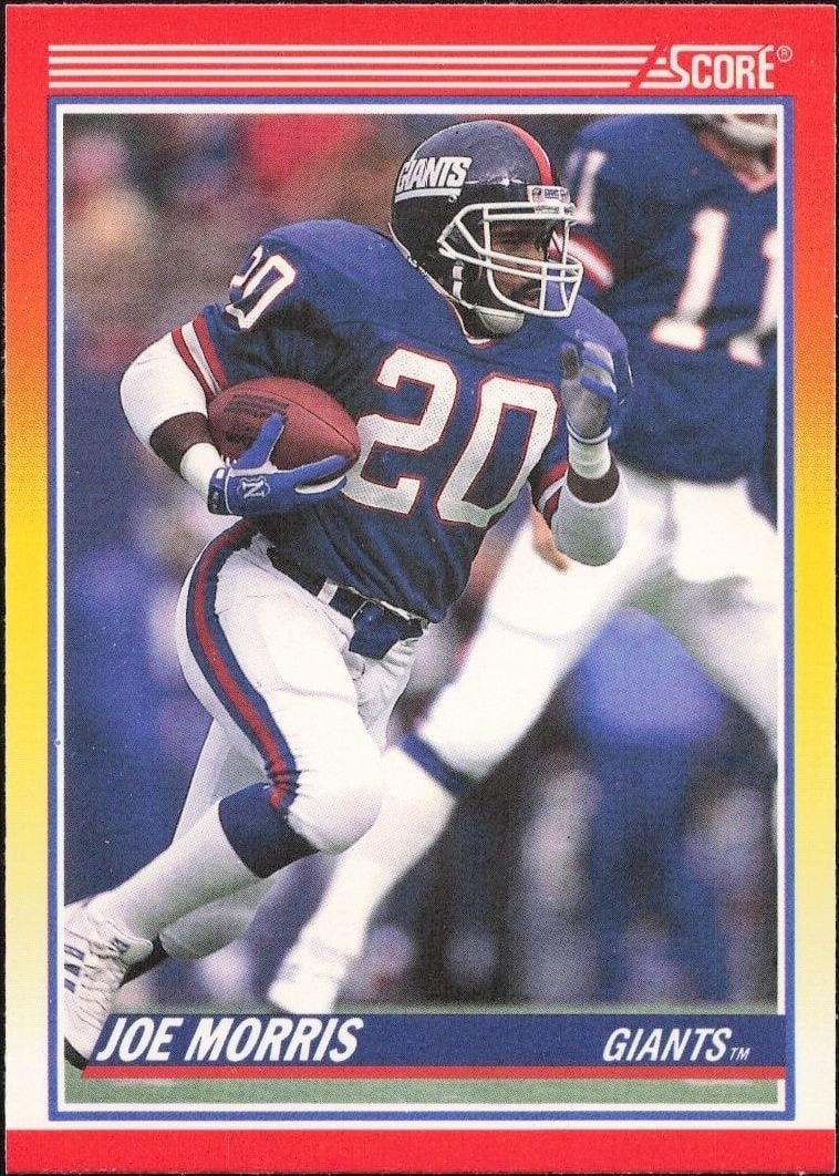 Joe Morris 1990 Score #659 Football Trading Card - Front 1990 Score Joe Morris #659 football trading card front