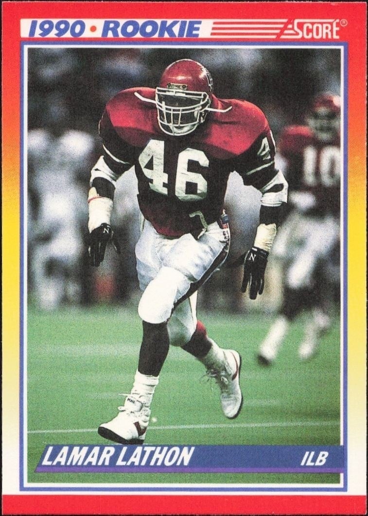 Lamar Lathon 1990 Score #631 Football Trading Card - Front 1990 Score Lamar Lathon #631 football trading card front