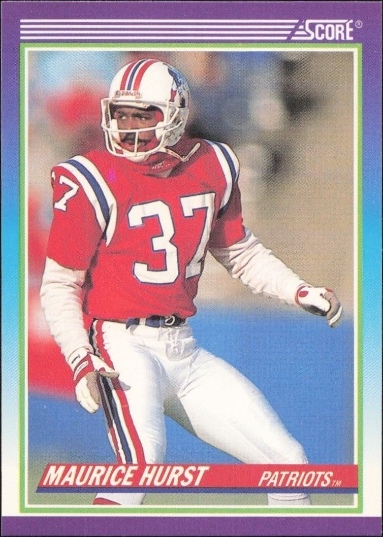 Maurice Hurst 1990 Score #502 Football Trading Card - Front 1990 Score Maurice Hurst #502 football trading card front