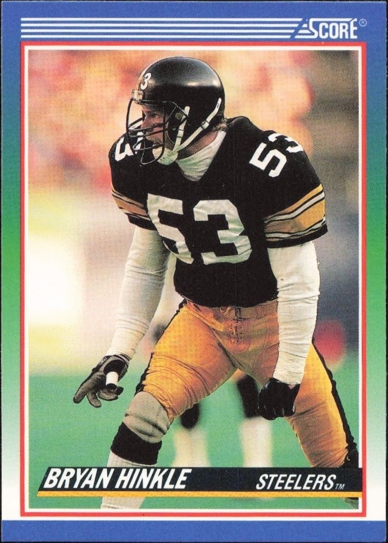 Bryan Hinkle 1990 Score #396 Football Trading Card - Front 1990 Score Bryan Hinkle #396 football trading card front