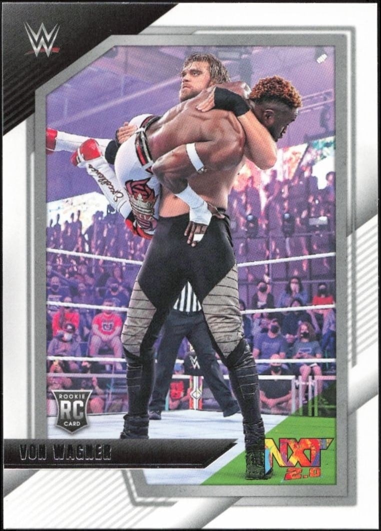 Von Wagner 2022 Panini NXT 2.0 WWE #51 Wrestling Trading Card - Front 2022 Panini NXT 2.0 WWE Von Wagner #51 wrestling trading card front