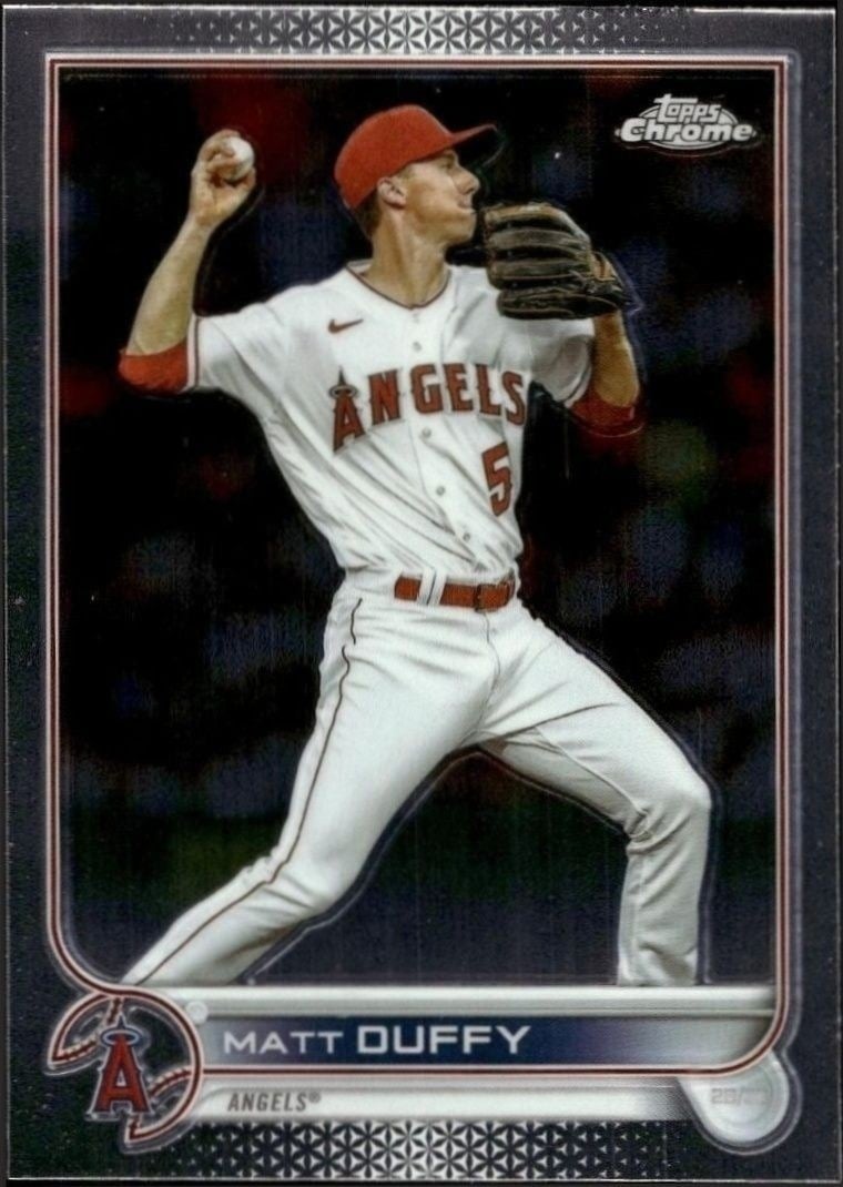 Matt Duffy 2022 Topps Chrome Update #USC73 Baseball Trading Card - Front 2022 Topps Chrome Update Matt Duffy #USC73 baseball trading card front