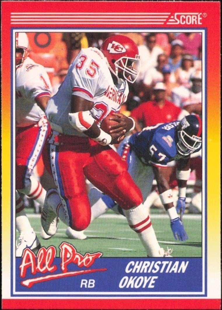 1990 Score Christian Okoye #581 trading card