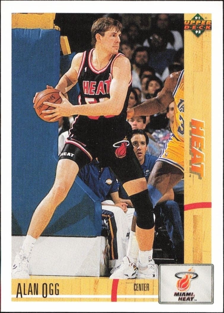 Alan Ogg 1991-92 Upper Deck #198 Basketball Trading Card - Front 1991-92 Upper Deck Alan Ogg #198 basketball trading card front