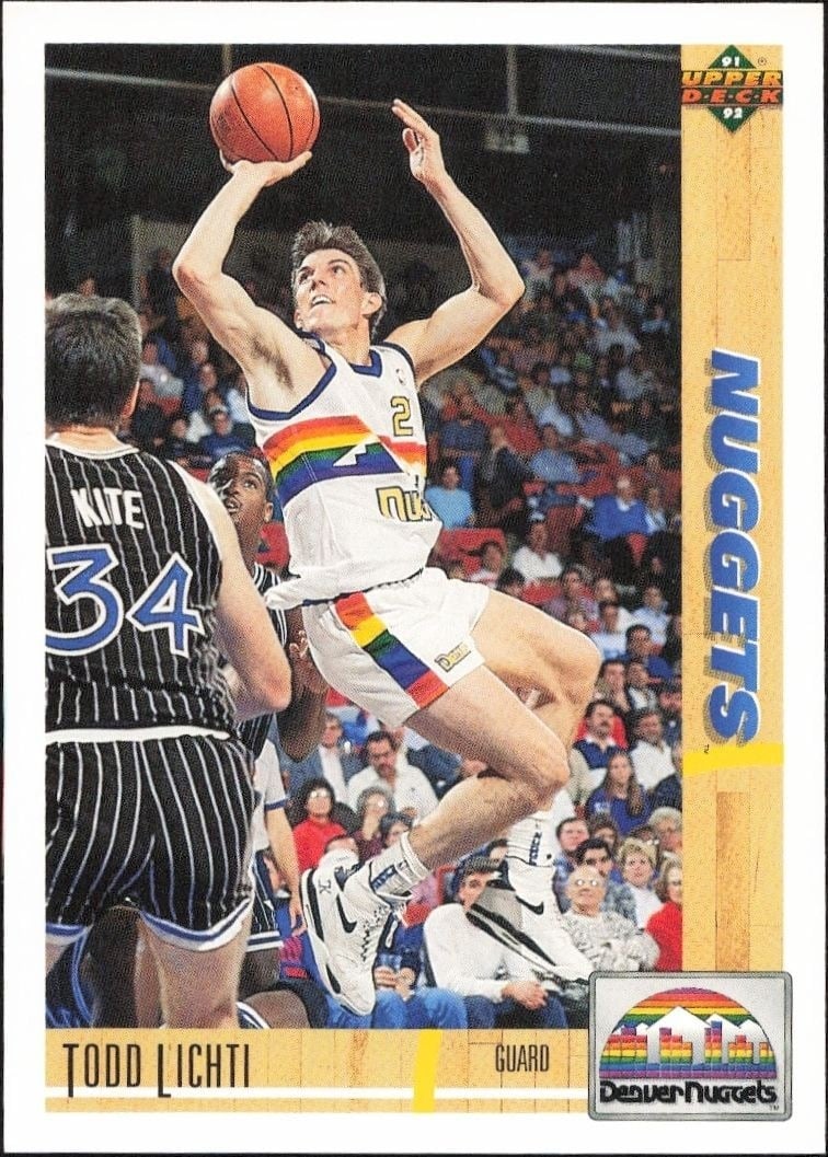 1991-92 Upper-Deck Todd Lichti #299 trading card