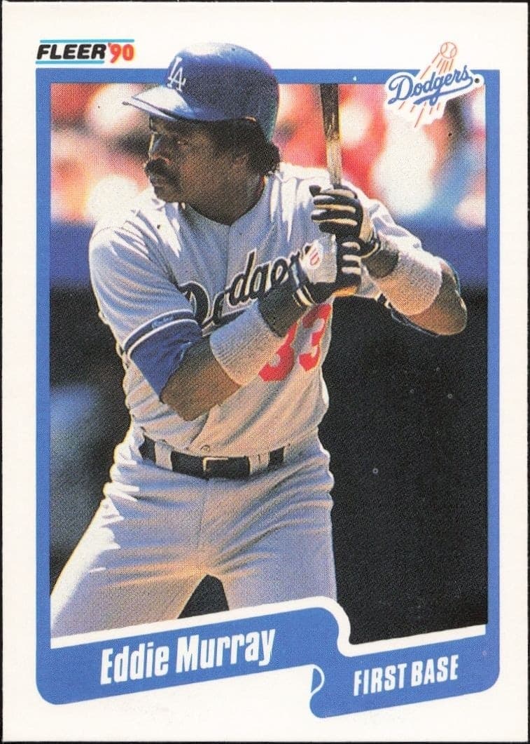 1990 Fleer Eddie Murray #404 trading card