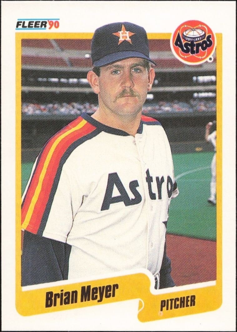 Brian Meyer 1990 Fleer #232 Baseball Trading Card - Front 1990 Fleer Brian Meyer #232 baseball trading card front