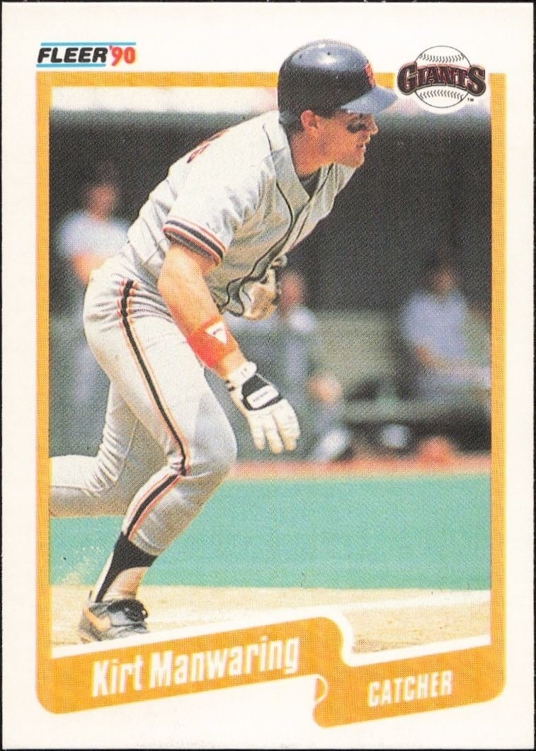 1990 Fleer Kirt Manwaring #63 trading card