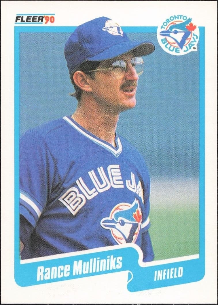 1990 Fleer Rance Mulliniks #91 trading card
