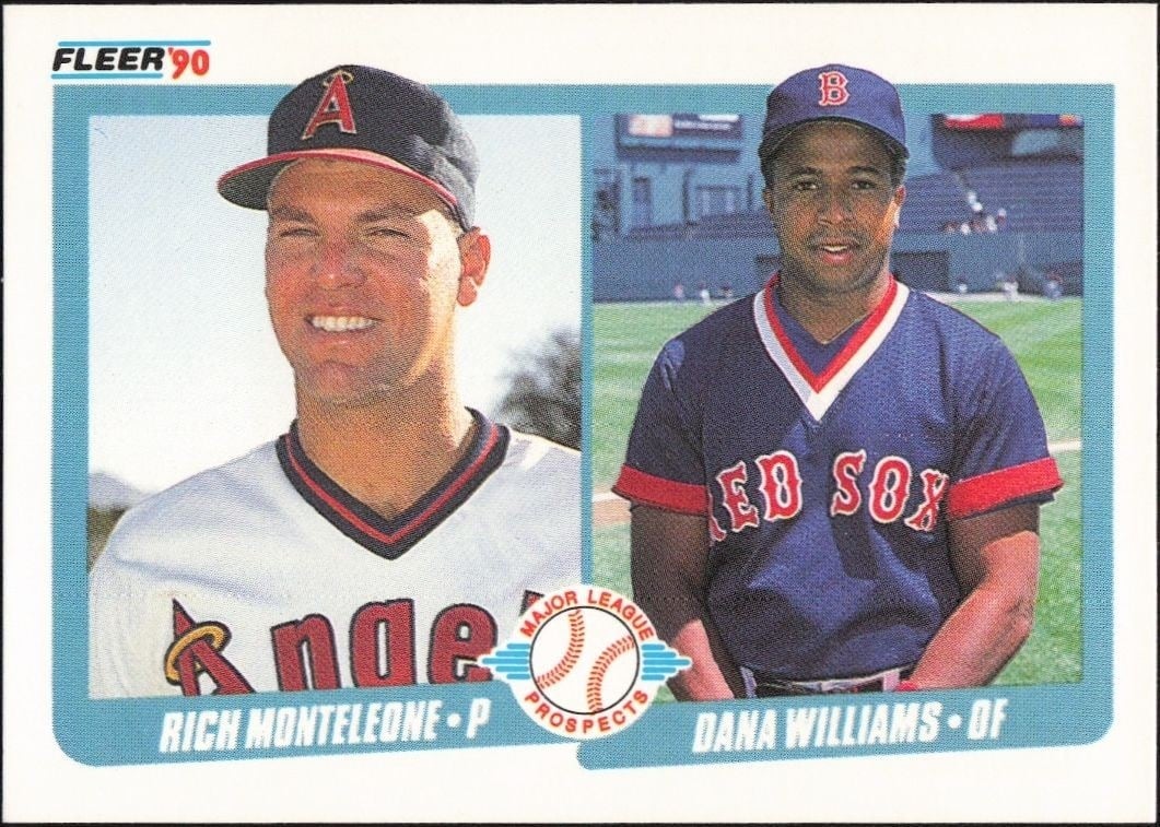 Rich Monteleone 1990 Fleer #648 Baseball Trading Card - Front 1990 Fleer Rich Monteleone #648 baseball trading card front