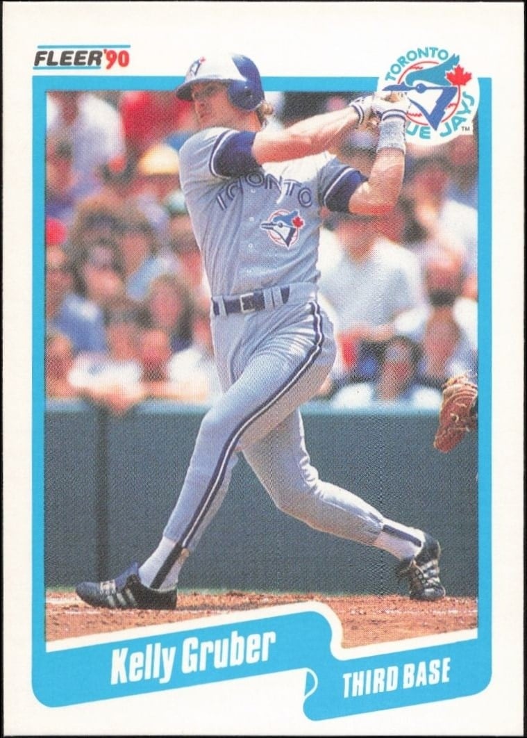 1990 Fleer Kelly Gruber #83 trading card