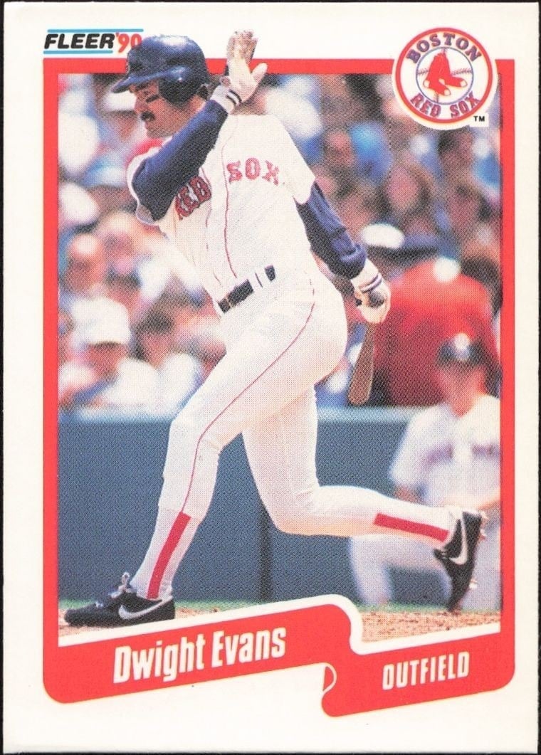 1990 Fleer Dwight Evans #274 trading card