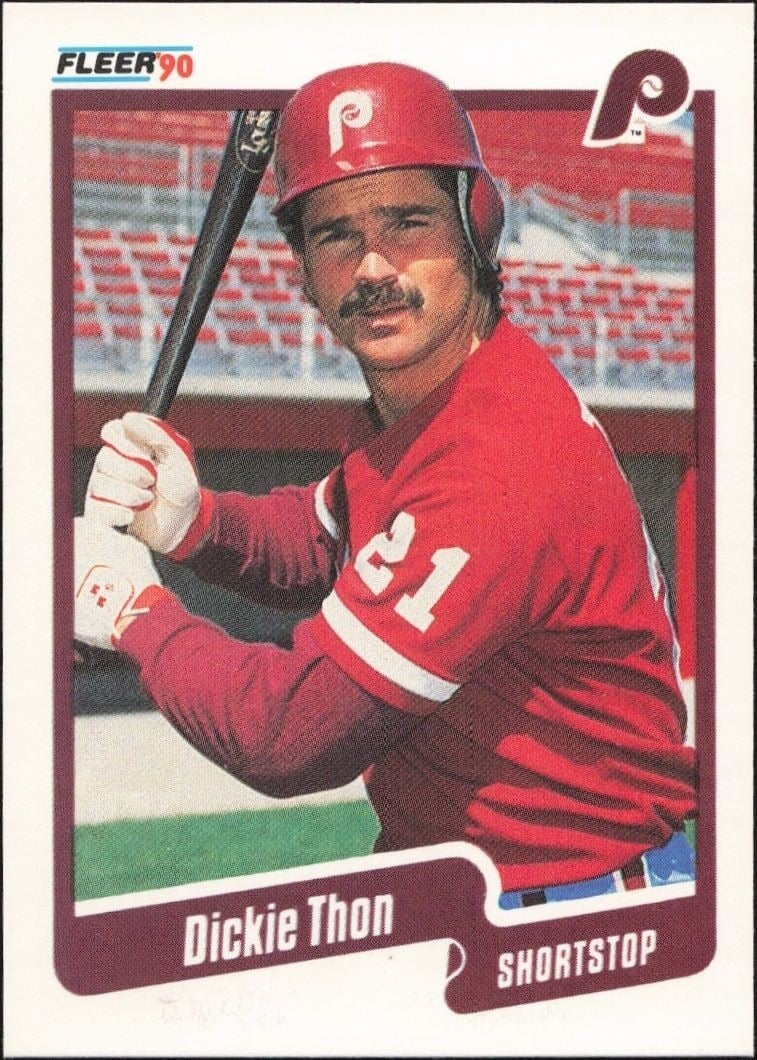 1990 Fleer Dickie Thon #573 trading card