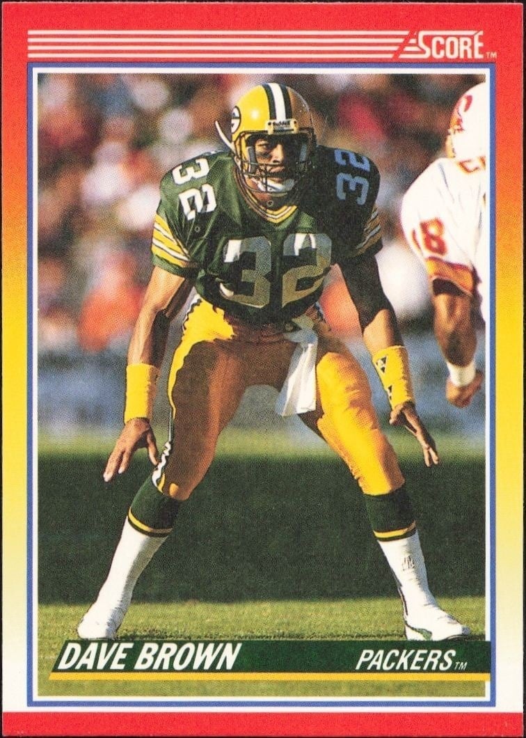 Dave Brown 1990 Score #229 Football Trading Card - Front 1990 Score Dave Brown #229 football trading card front
