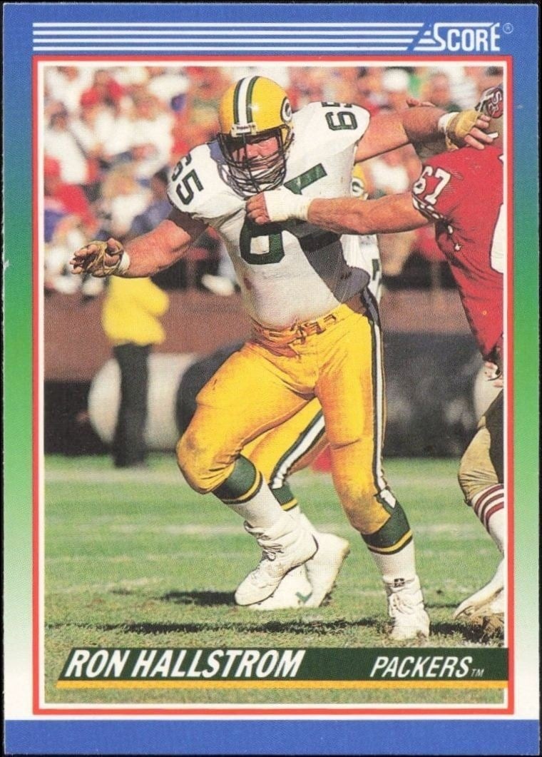 Ron Hallstrom 1990 Score #337 Football Trading Card - Front 1990 Score Ron Hallstrom #337 football trading card front