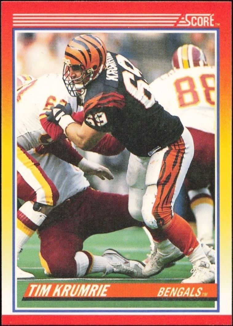 Tim Krumrie 1990 Score #237 Football Trading Card - Front 1990 Score Tim Krumrie #237 football trading card front